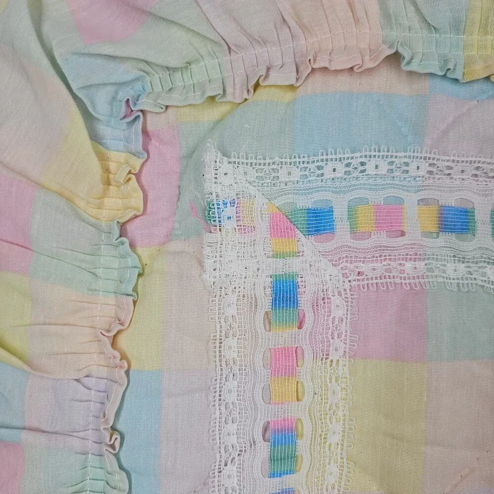 VINTAGE PASTEL PLAID SHAM PILLOWCASE – FITS 25